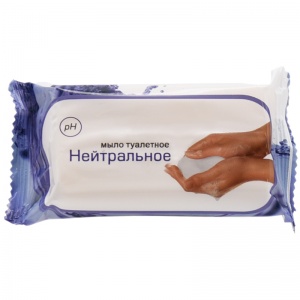 Мыло кусковое туалетное ММЗ "Нейтральное" (марка "Н"), флоу-пак, 100г, 1шт.