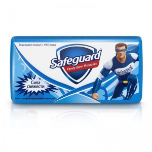 Мыло кусковое туалетное Safeguard Сила свежести, 90г, бумажная упаковка, 1шт.