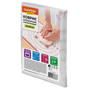 Коврик силиконовый для раскатки/запекания Daswerk 30х40см, красный (608424)